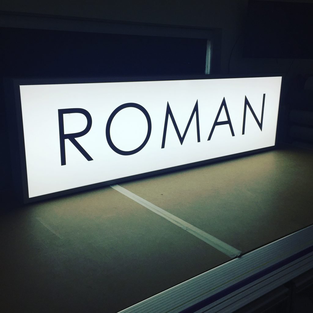 Illuminated lightbox sign
